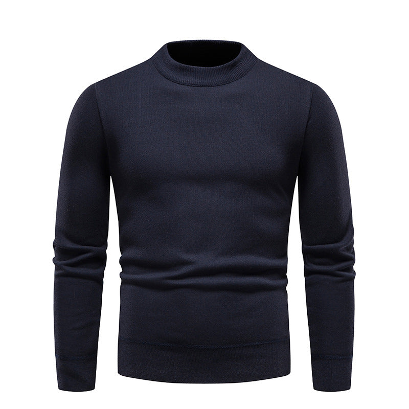 Mock Neck Solid Color Slim Fit Sweater for Men (11 colors)