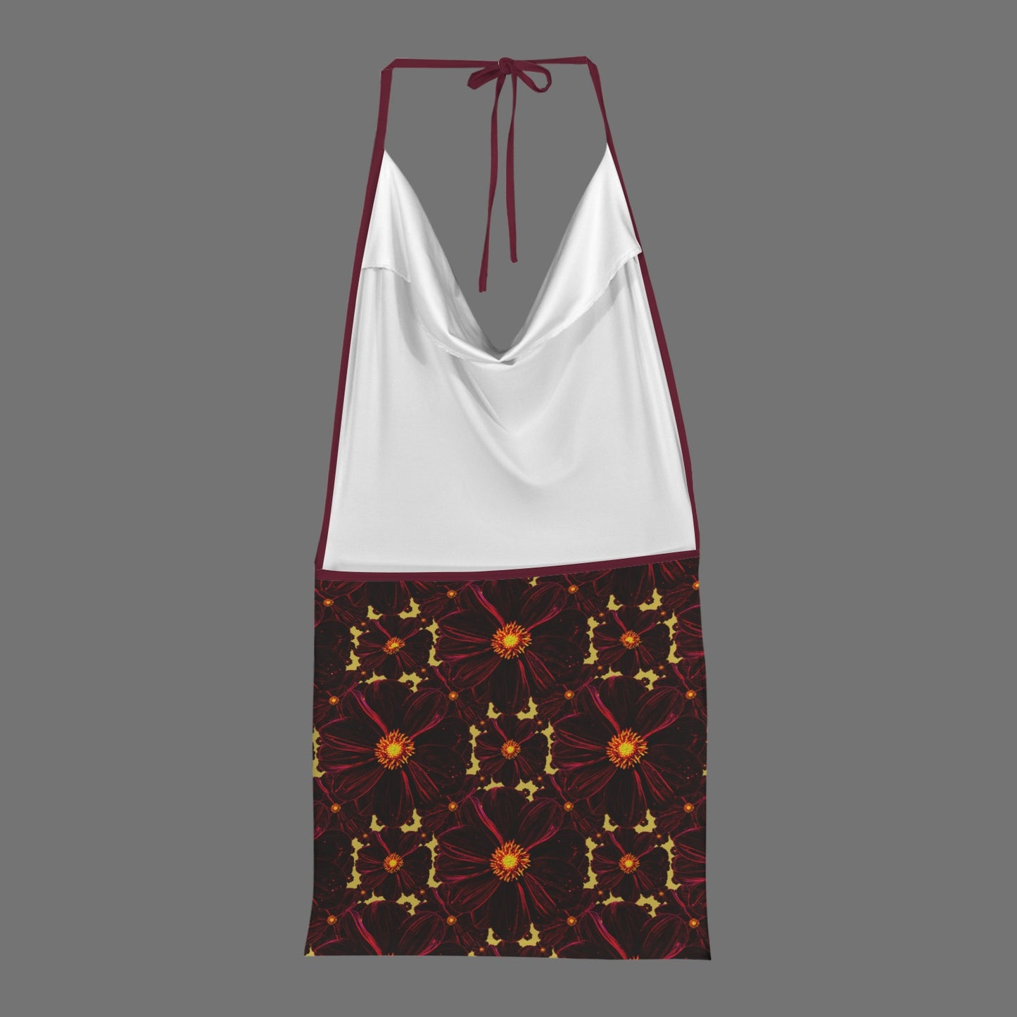 TRP Floral Print 02-01 Midnight Bishop of Aukland Dahlia Backless String Halterneck Drop Neck Party Dress