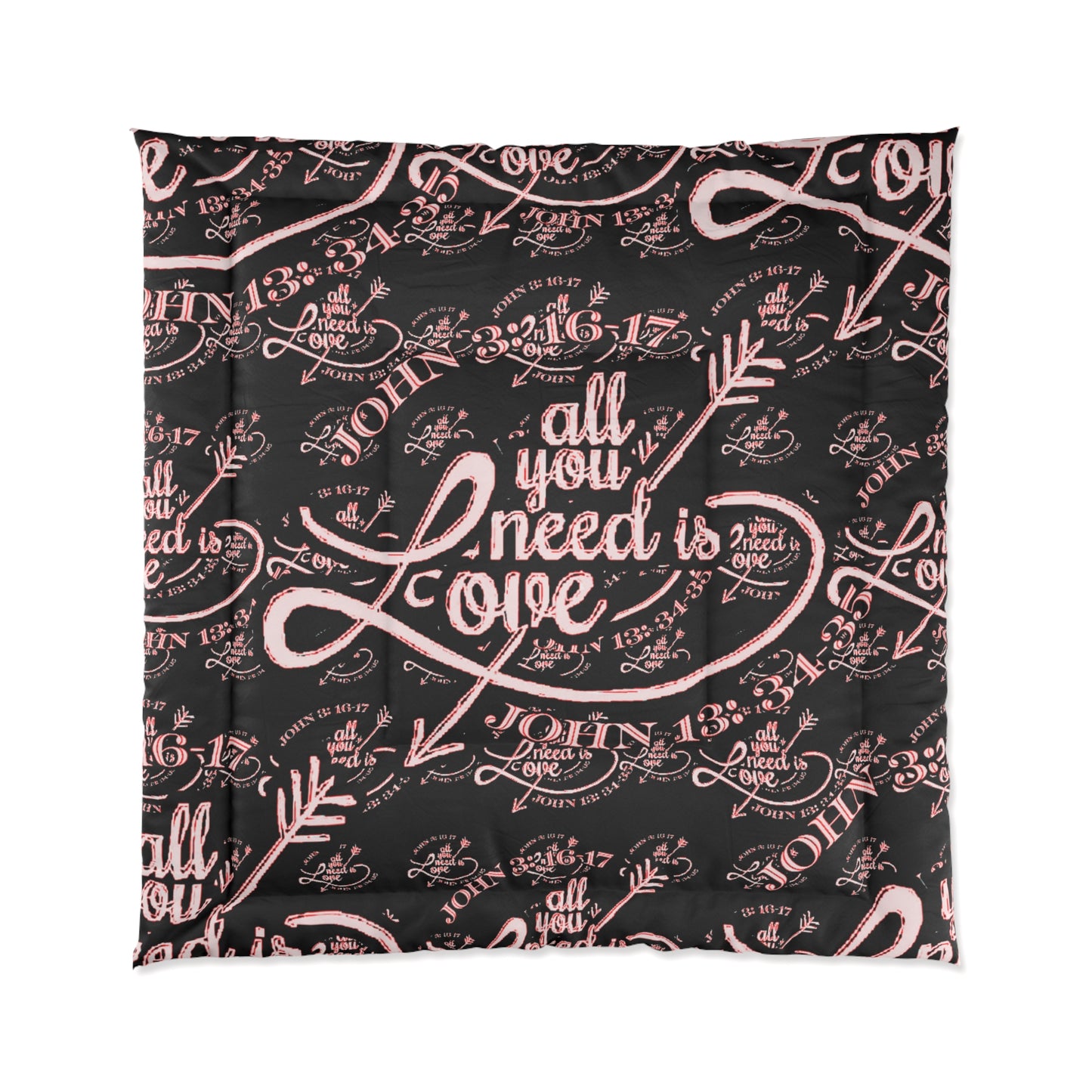 Illustrated Truth 02-01 "All You Need is Love" Designer Comforter (4 sizes)