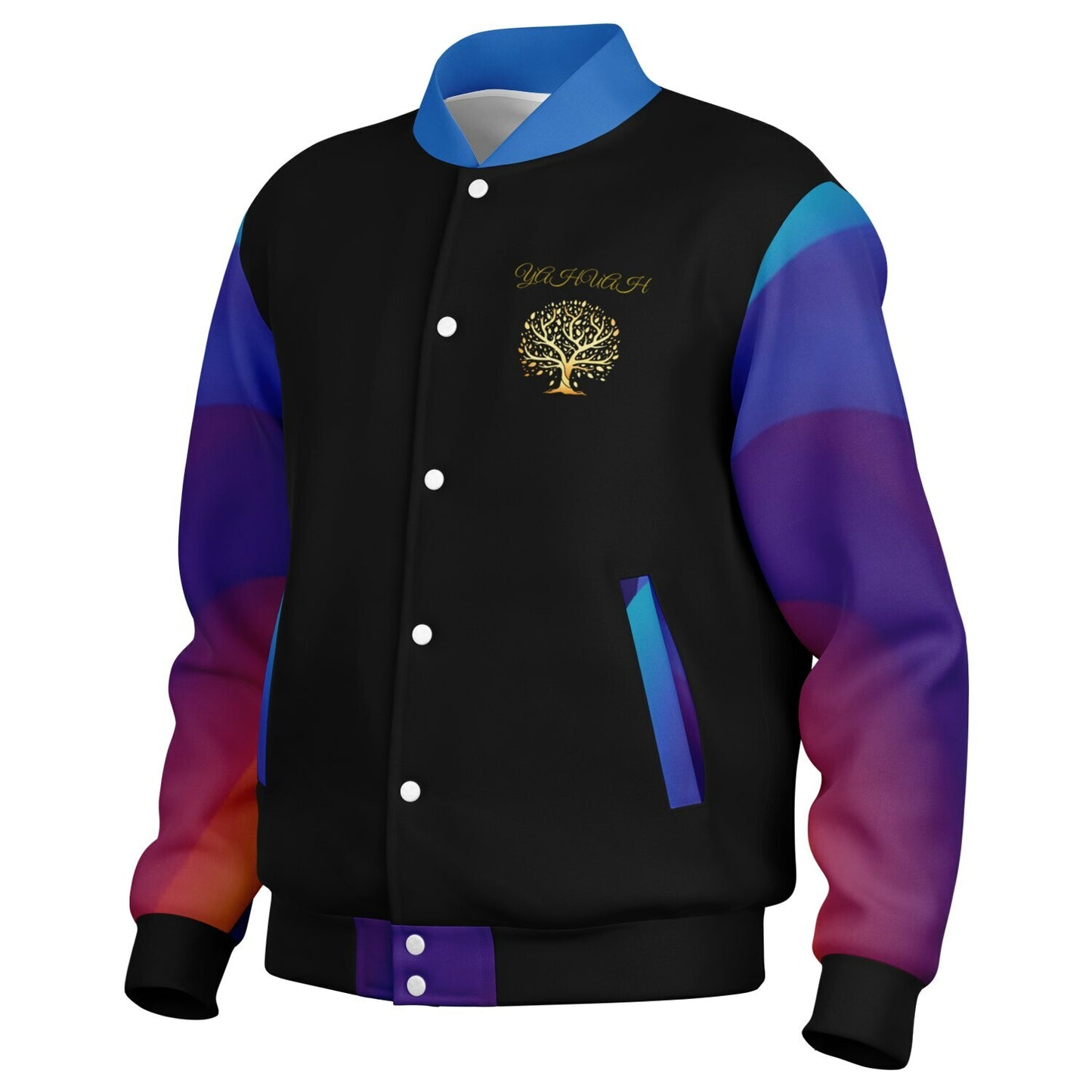 Yahuah-Tree of Life 01 Royal Designer Varsity Jacket