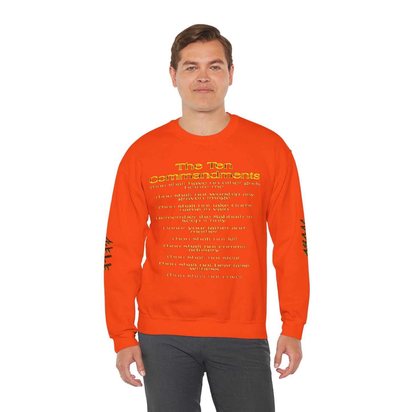 Ten Commandments 01 Designer Gildan Unisex Heavy Blend Sweatshirt (12 colors)