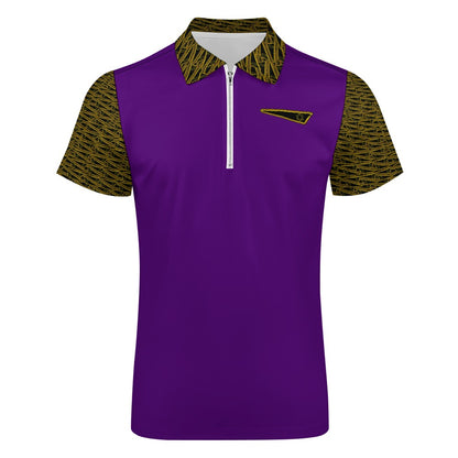 The Flag of David | Men's Zip Placket Polo | 7 colors