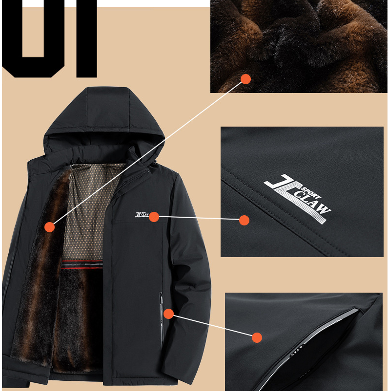 Men's Mink Fur Lined Windbreaker (3 colors)