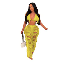 Load image into Gallery viewer, Solid Fringed Pants and Bikini Top Two Piece Set (10 colors)