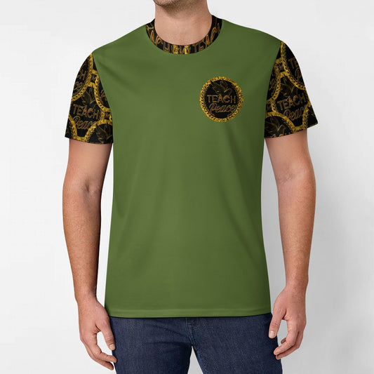 Outspoken Designs 05-02 "Teach Peace" Men's Designer Ice Silk T-shirt (6 colors)