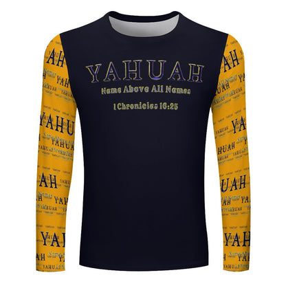 Yahuah-Name Above All Names 02-01 Men's Long Sleeve Cotton T-shirt