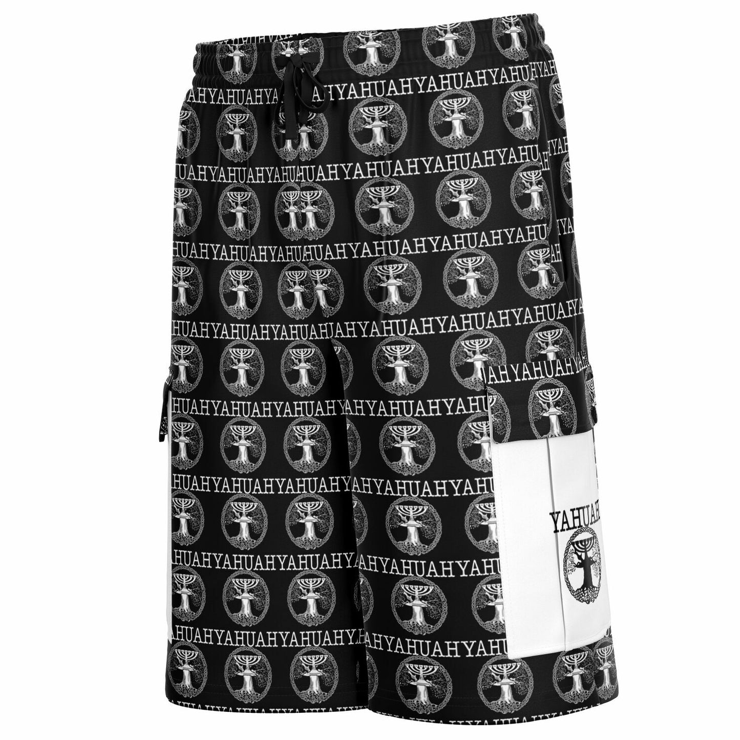 Yahuah-Tree of Life 02-06 Designer Unisex Heavyweight Cargo Shorts