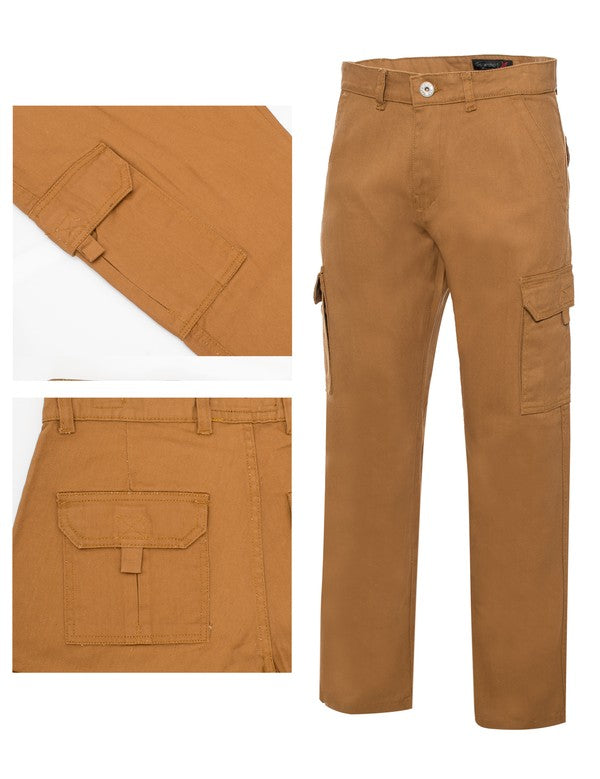 Solid Color Cargo Pants for Men (4 colors)