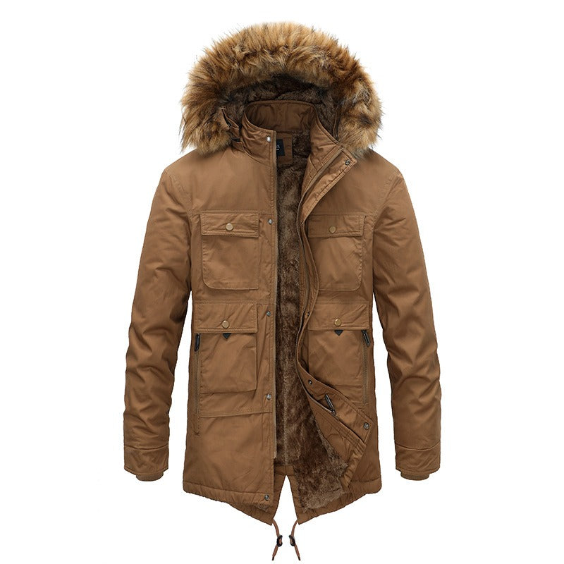 Plush Lined Male Parka Jacket (4 colors)