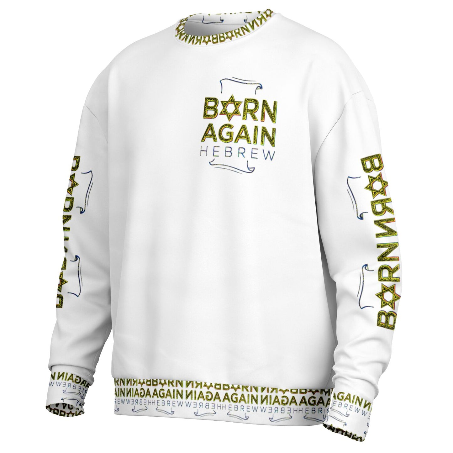Born Again Hebrew 01-01 Designer Heavyweight Oversized Unisex Sweatshirt