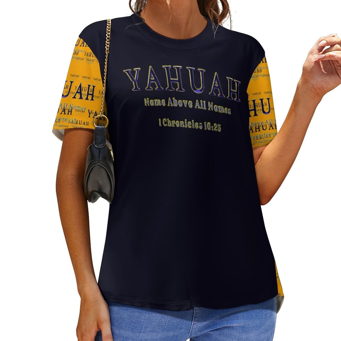 Yahuah-Name Above All Names 02-01 Ladies Designer T-shirt
