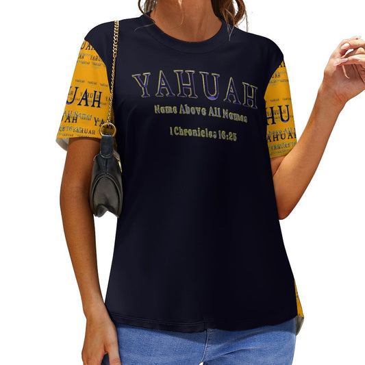 Yahuah-Name Above All Names 02-01 Ladies Designer T-shirt
