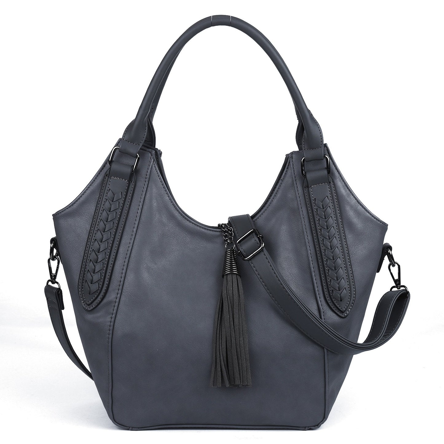 Tassel Detailed Crossbody Leather Bowknot Handbag