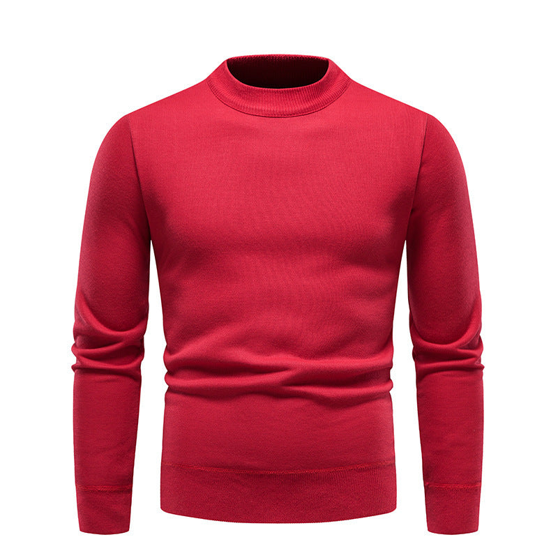 Mock Neck Solid Color Slim Fit Sweater for Men (11 colors)