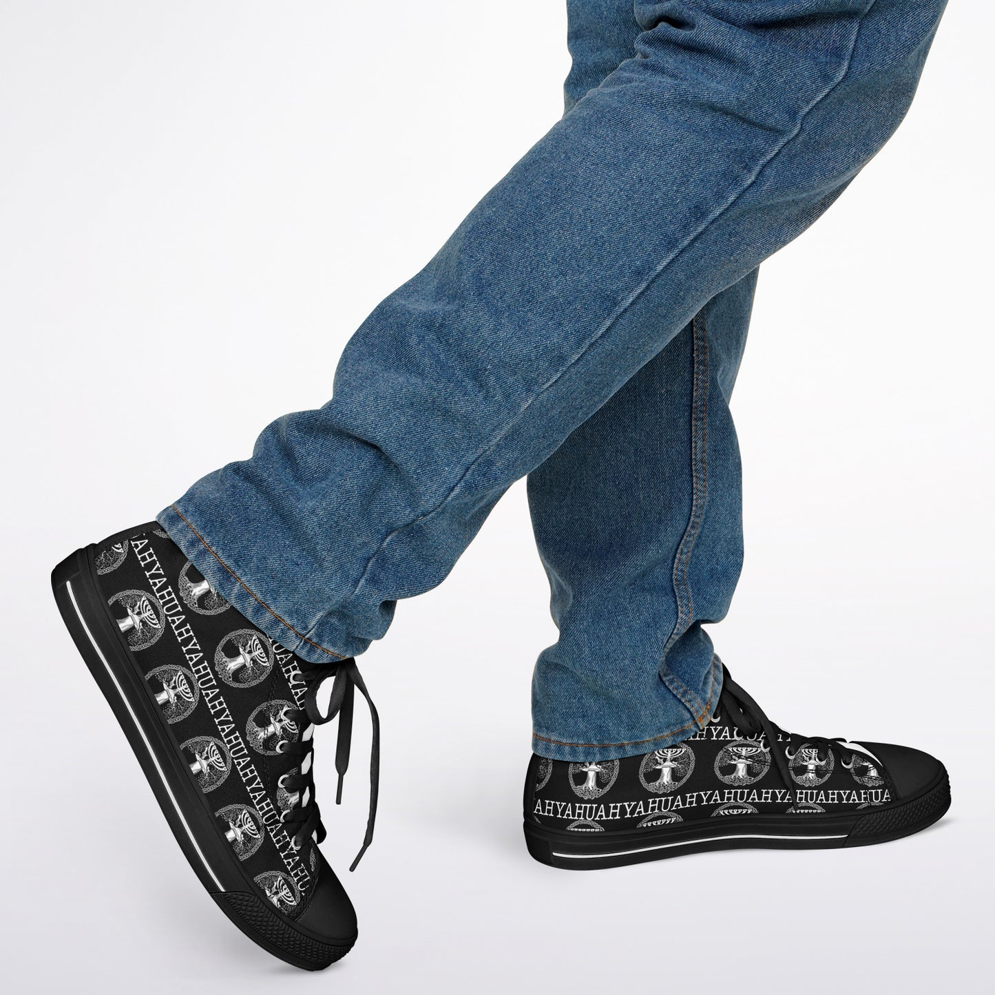 Yahuah-Tree of Life 02-06 Urban Peak Unisex High Top Canvas Sneakers (Style 02)