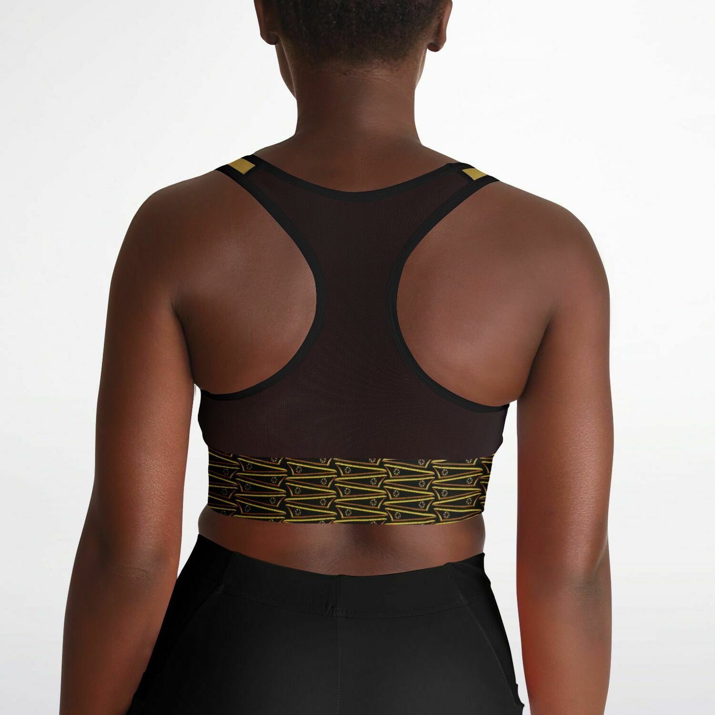 BREWZ Elected Designer Mesh Padded Sports Bra