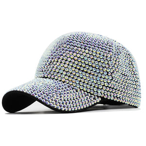 Gorra de béisbol para mujer con diamantes de imitación y lentejuelas (5 colores)