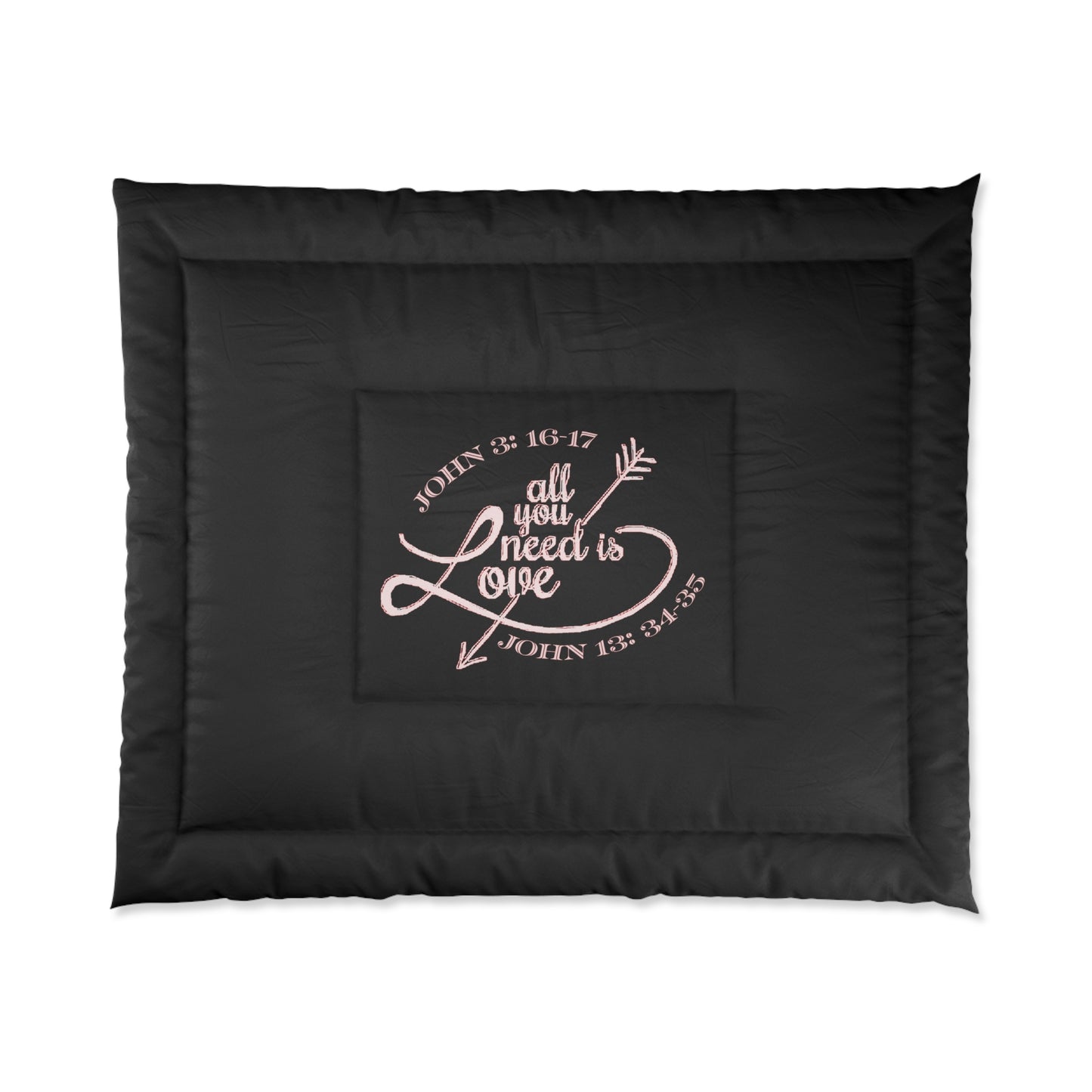 Illustrated Truth 02-01 "All You Need is Love" Designer Comforter (4 sizes)