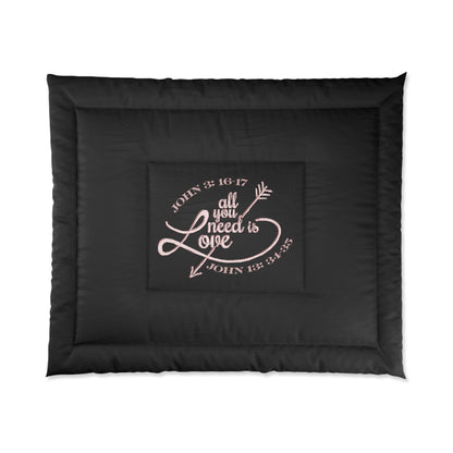 Illustrated Truth 02-01 "All You Need is Love" Polyester Comforter (4 sizes)