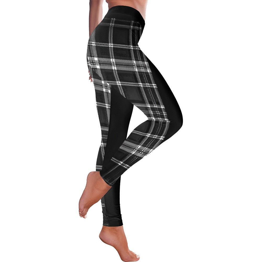 TRP Twisted Patterns 06: Digital Plaid 01-06B Designer Low Rise Leggings