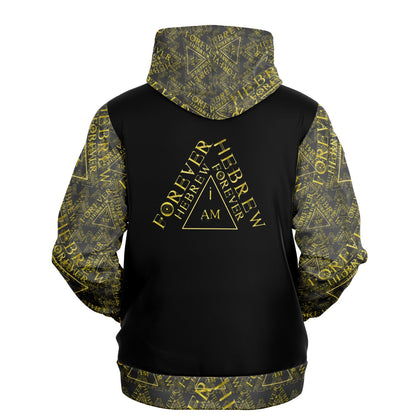 I AM HEBREW 03-01 Designer Triblend Fleece Lined Unisex Hoodie