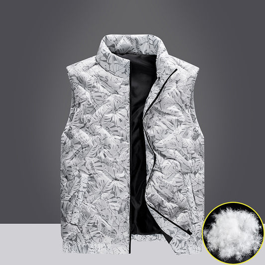 Stand Collar Down Filled Unisex Vest (4 colors)