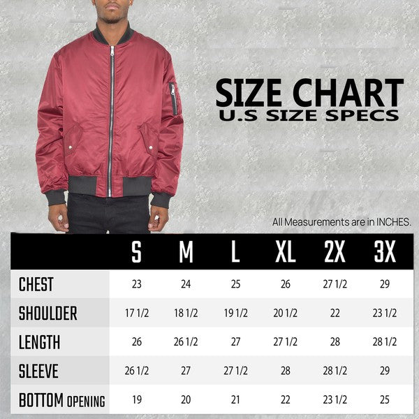 Solid Color Padded Bomber Jacket (3 colors)