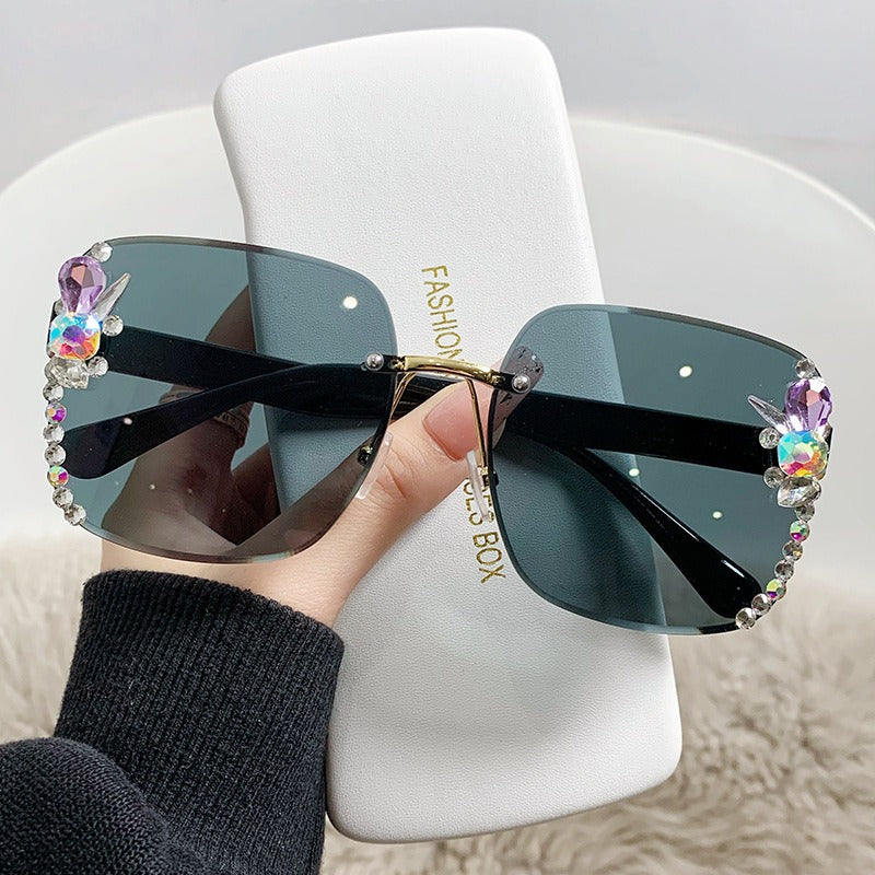 Oversize Diamond Anti UV Sunglasses (7 colors)