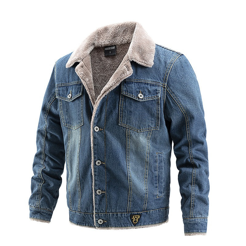 Plush Lined Denim Trucker Jacket (3 colors)