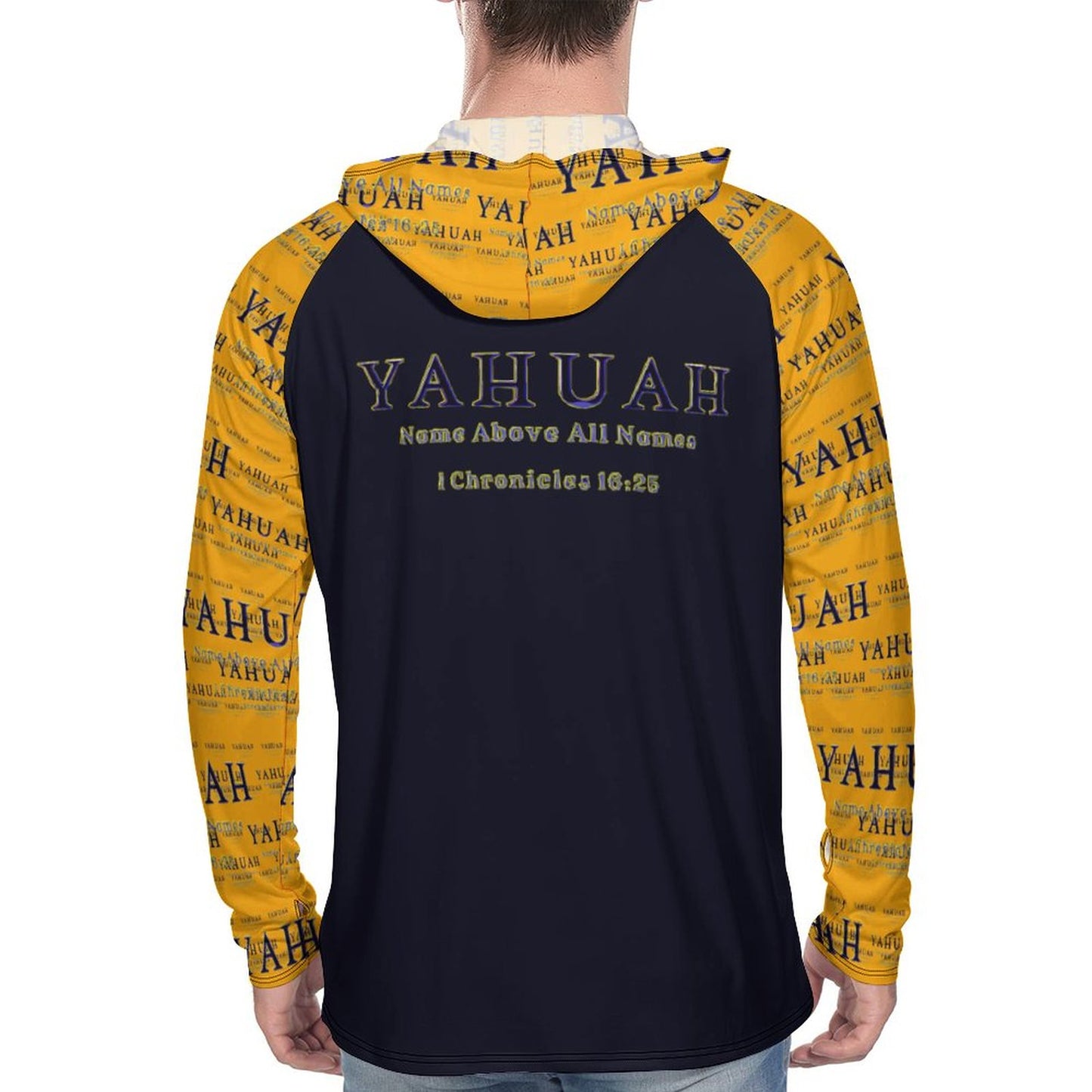 Yahuah-Name Above All Names 02-01 Men's Designer UPF 40+ Sun Protection Hoodie
