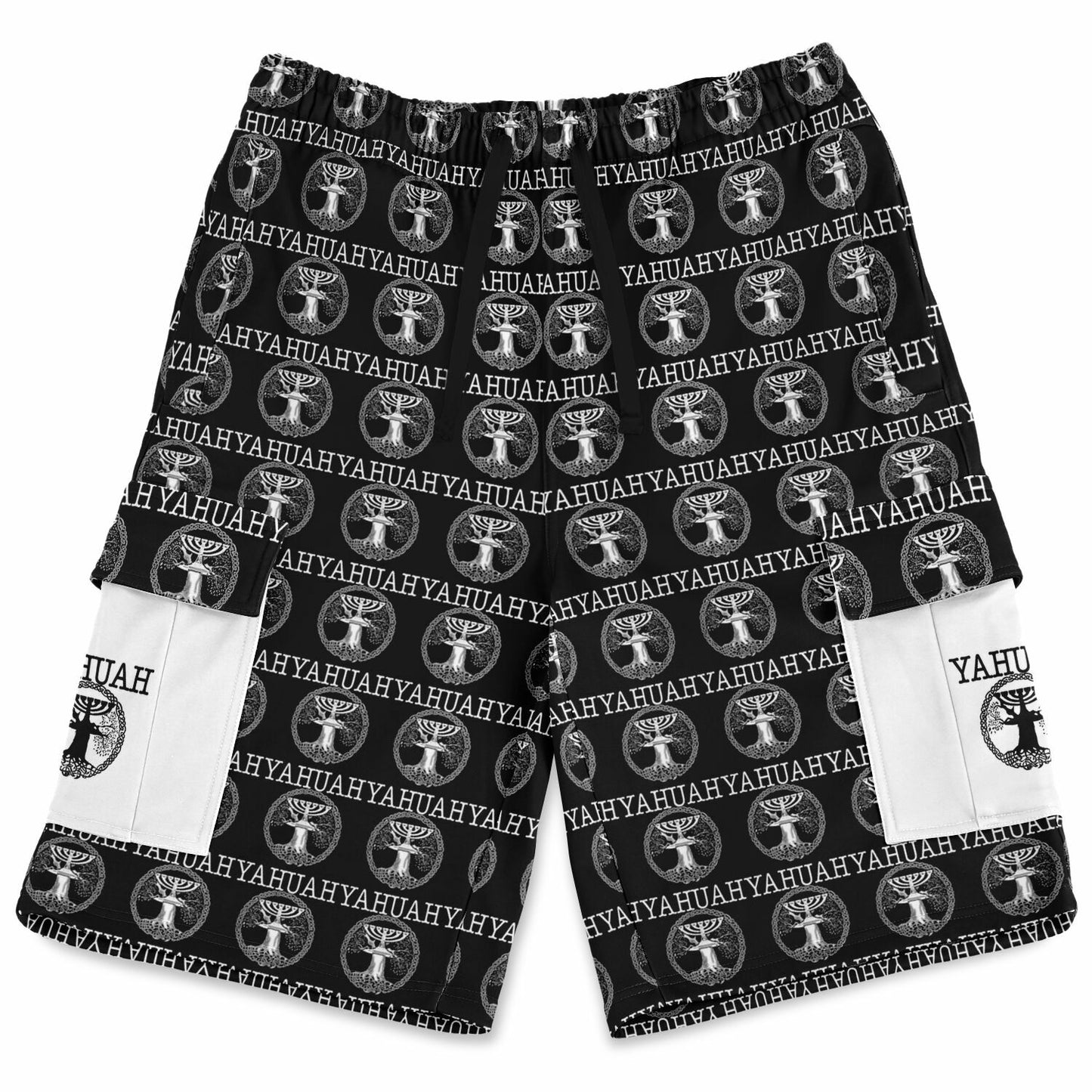 Yahuah-Tree of Life 02-06 Designer Unisex Heavyweight Cargo Shorts