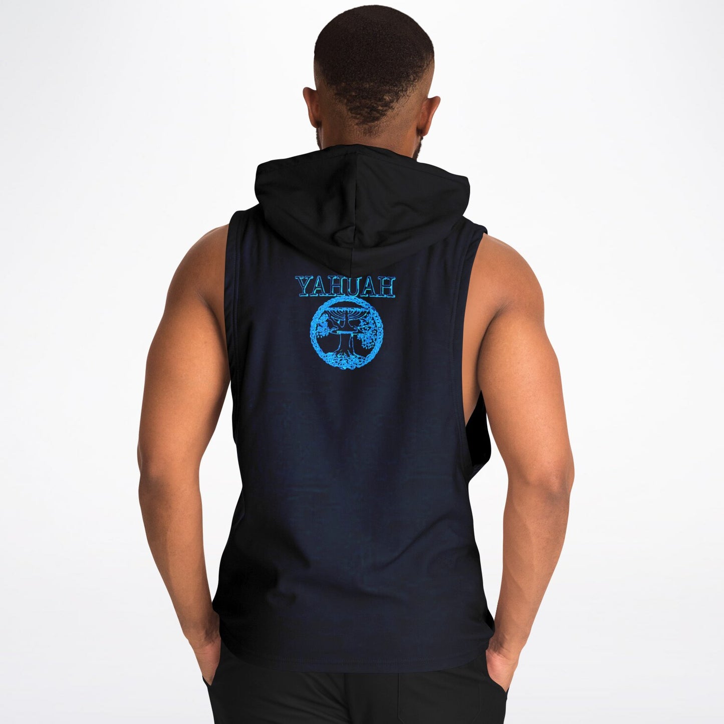 Yahuah-Tree of Life 02-02 Designer Athletic Drop Armhole Hoodie