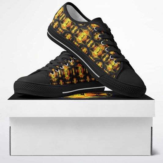 Hebrew World 01-02 Royal Radiance Low Top Canvas Sneakers