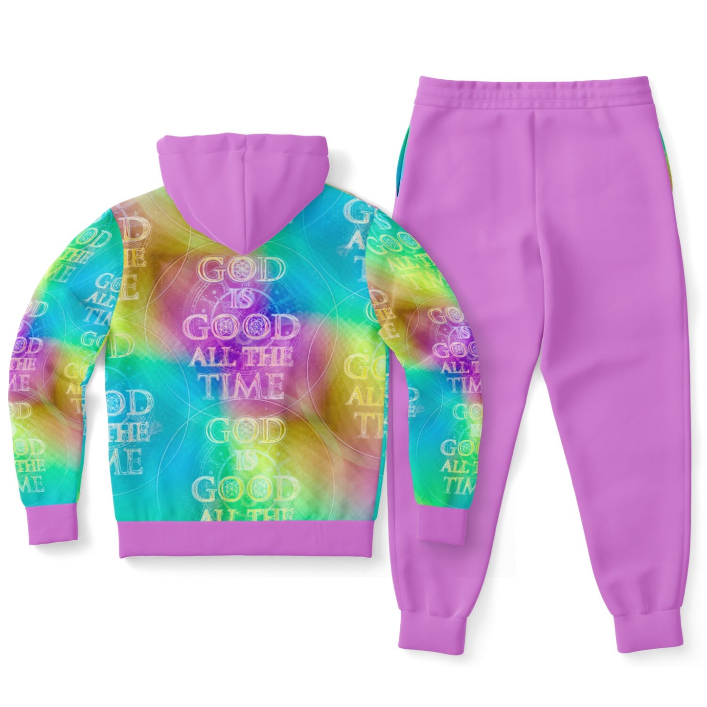 Chroma-Shift Art-to-Wear: God is Good All The Time 01-02 Tri-Blend Fleece Lined Sweatsuit