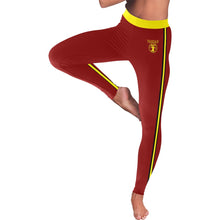 Load image into Gallery viewer, Yahuah-Tree of Life 02-01 Red Designer Low Rise Leggings