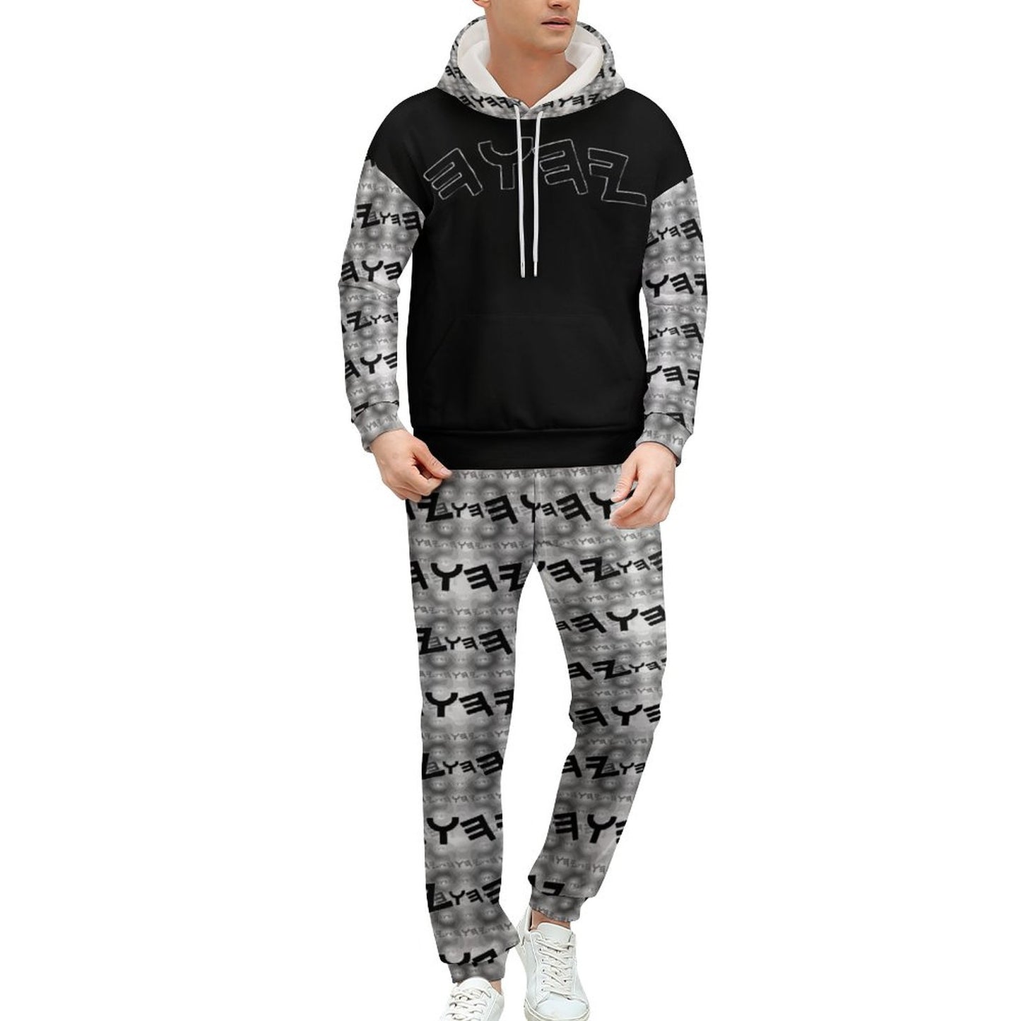 Most High God - Yahuah 01-01 Black Men's Designer Hooded Sweatsuit