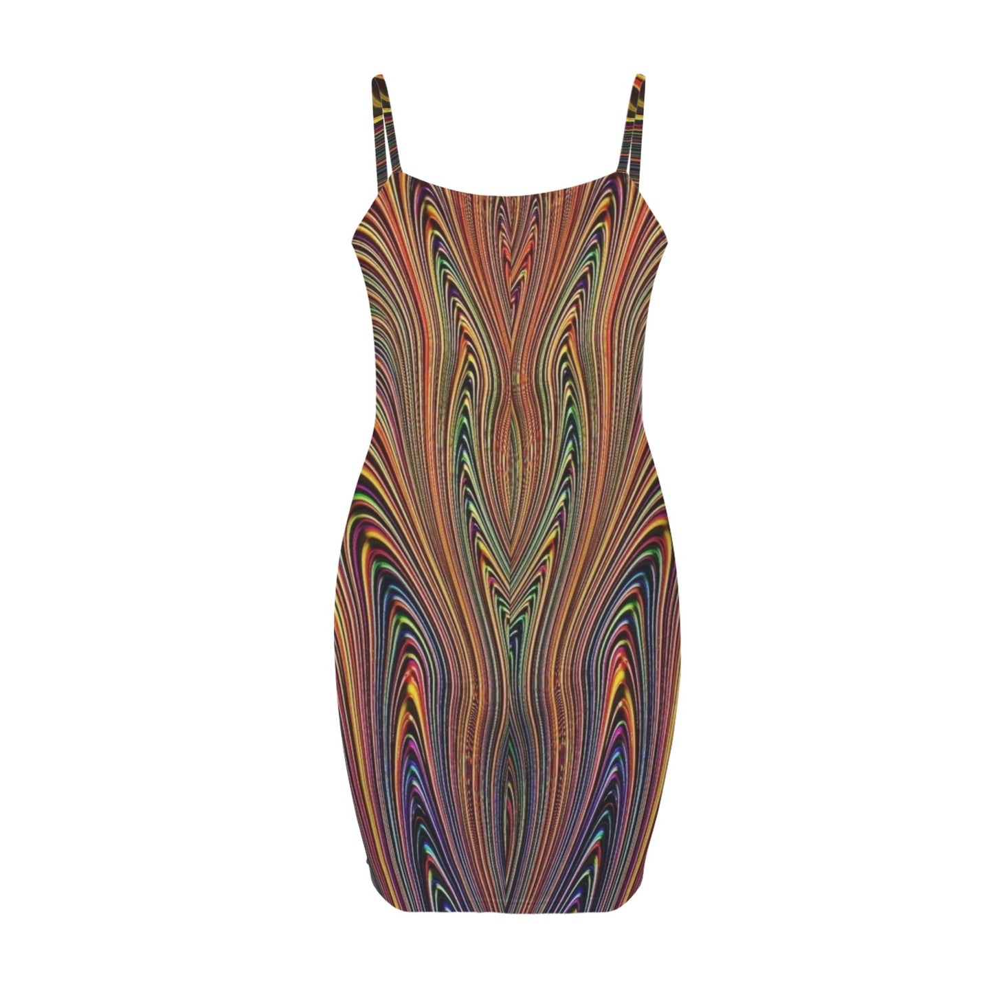 Colorful Creations by KTJ 01-01 Designer Backless Spaghetti Strap Bodycon Dress