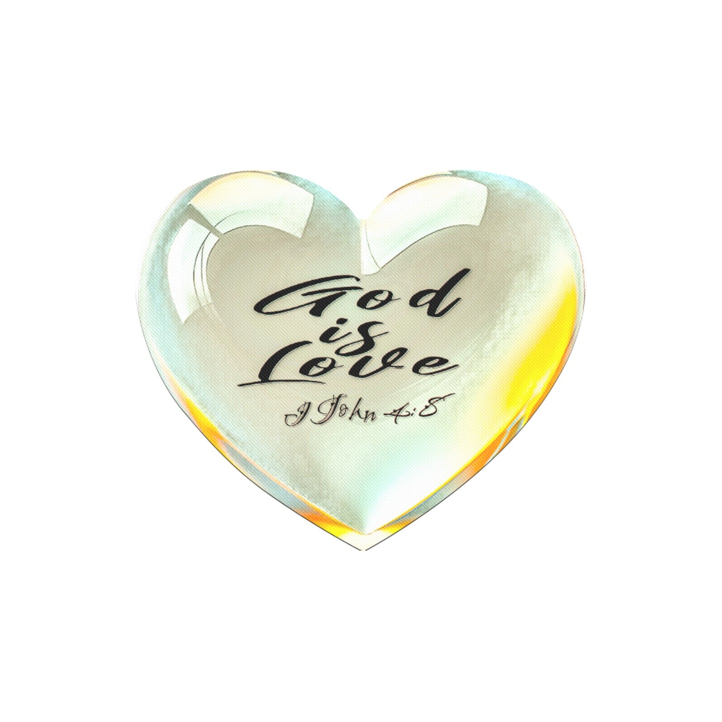 Illustrated Truth 01 "God is Love" Heart-shaped Mousepad