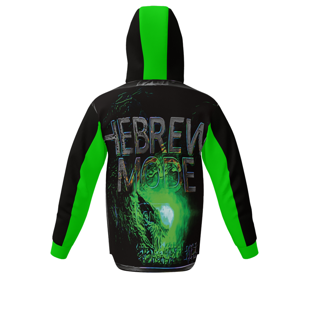 Hebrew Mode - On 01-07 Designer Unisex Fleece Lined Quarter Zip Pocket Pullover Hoodie