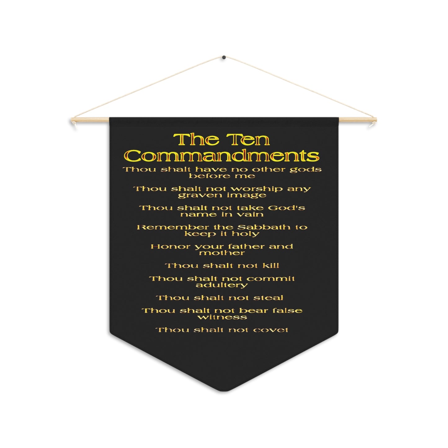 Ten Commandments 01 18" x 21" Wall Pennant