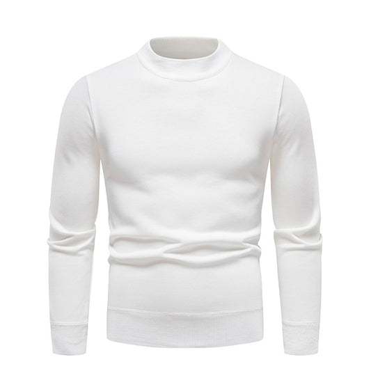 Mock Neck Solid Color Slim Fit Sweater for Men (11 colors)