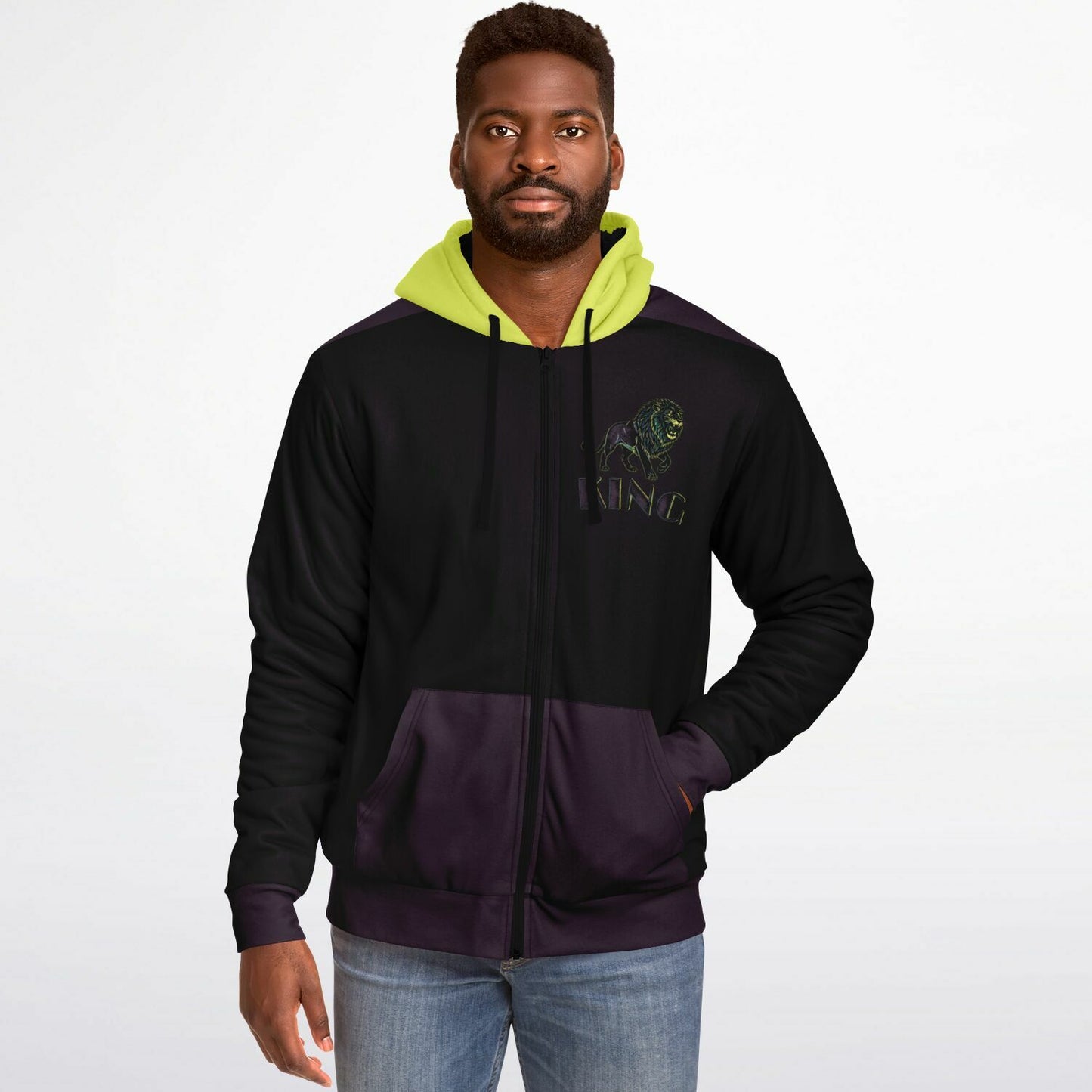 KING 01-01 Men's Designer Microfleece Zip Hoodie