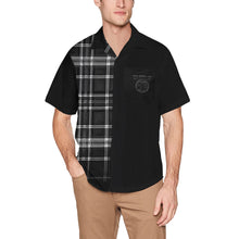 Load image into Gallery viewer, Yahuah-Tree of Life 02-04 + Digital Plaid 01-06A Men&#39;s Designer Short Sleeve Dress Shirt with Chest Pocket