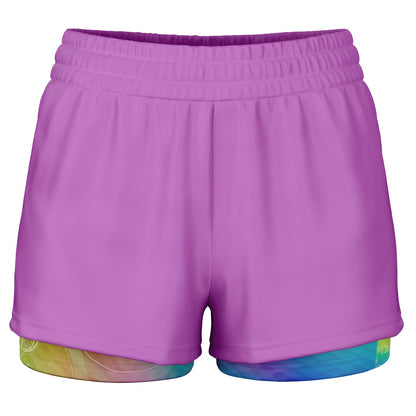 Chroma-Shift Art-to-Wear: God is Good All The Time 01-02 Women's Running Shorts