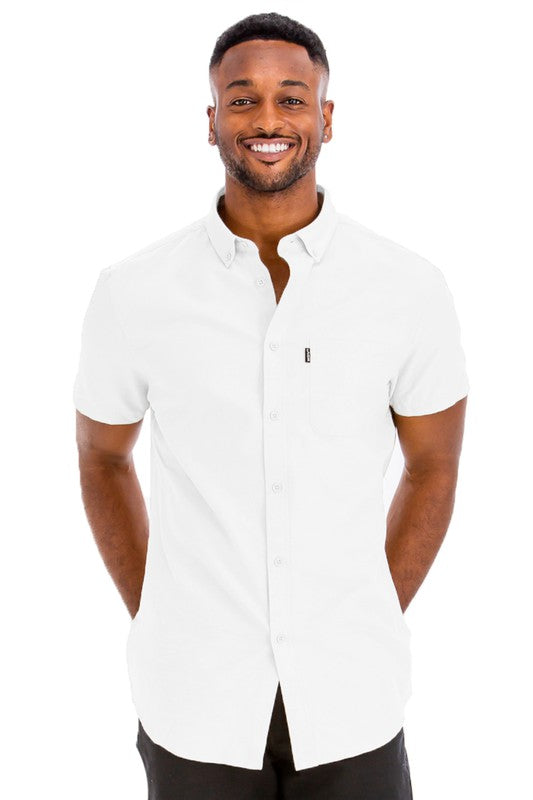 Short Sleeve Solid Color Dress Shirt (11 colors)