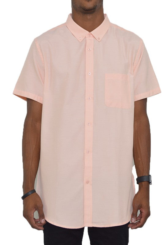 Short Sleeve Solid Color Dress Shirt (11 colors)