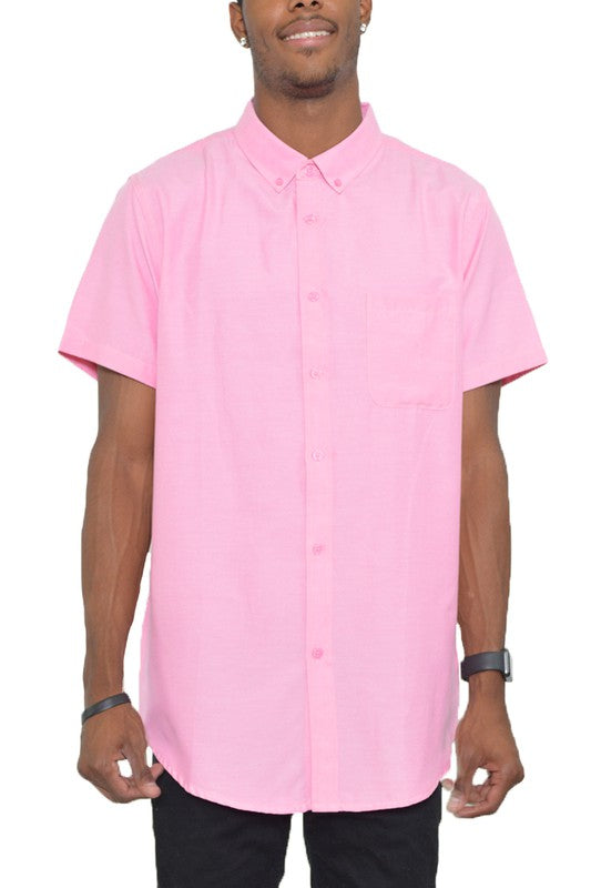 Short Sleeve Solid Color Dress Shirt (11 colors)