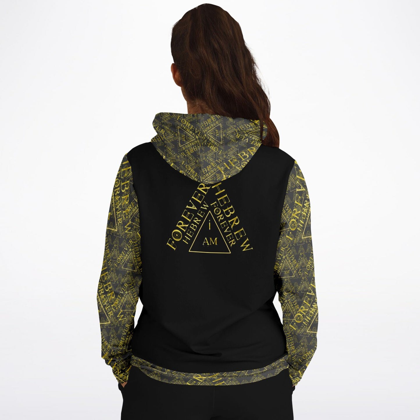 I AM HEBREW 03-01 Designer Triblend Fleece Lined Unisex Hoodie