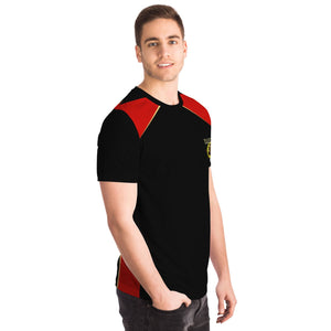 A-Team 01 Camiseta roja con bolsillo unisex de diseñador 