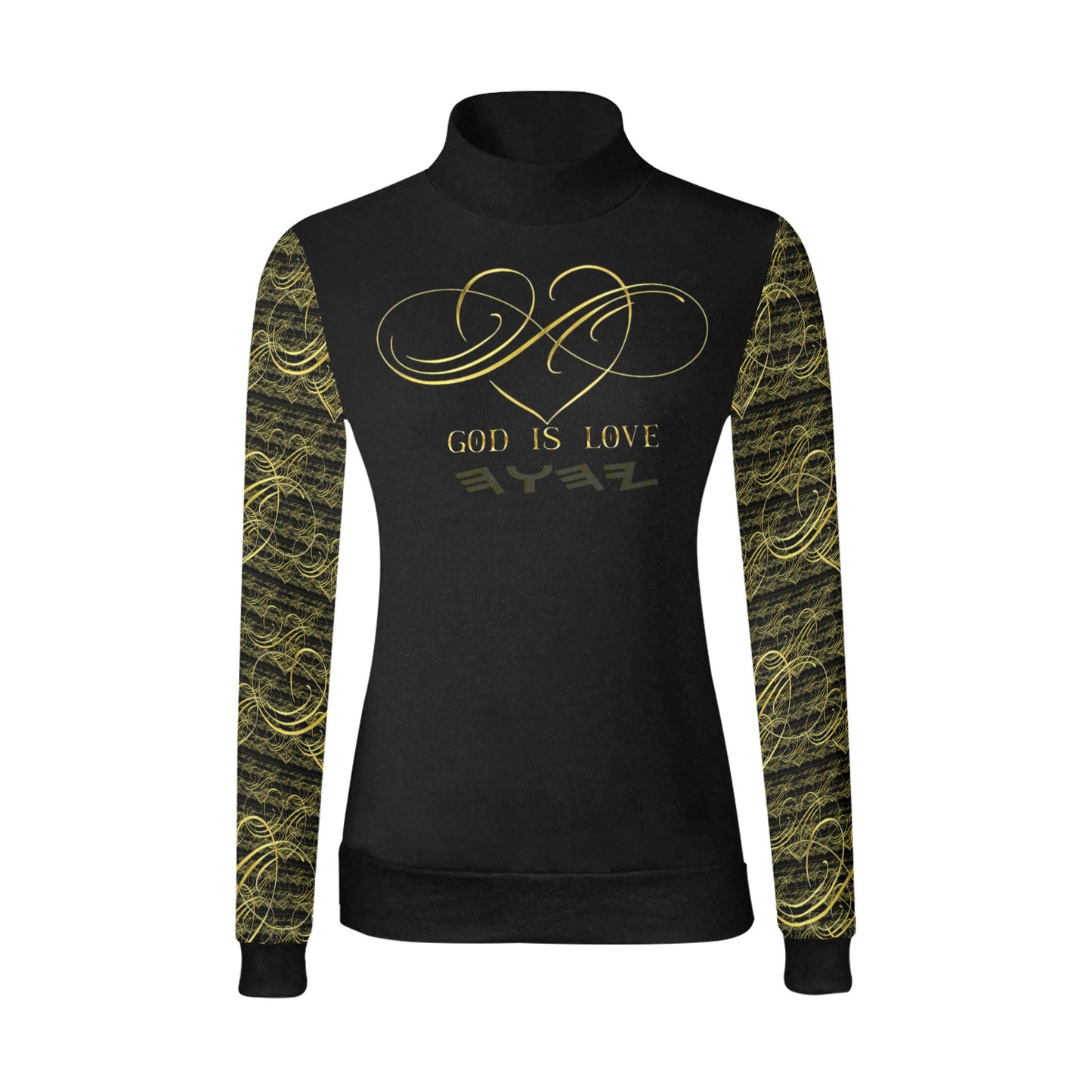 Truth Illustrated 04-01 Designer Mock Neck Slim Fit Sweatshirt